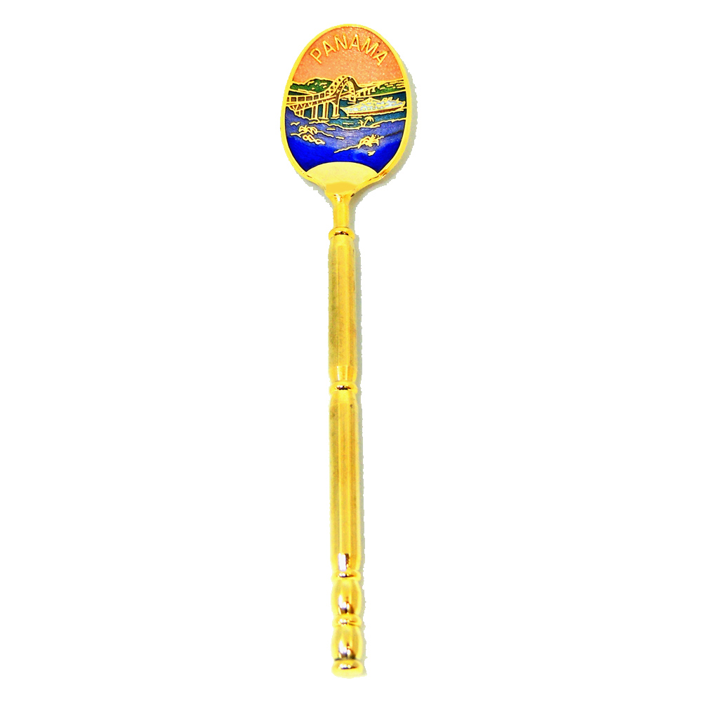 round handle enamel souvenir spoon